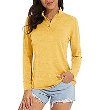 womens 1/4 zip pullover shirts