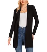 Moss Rose Women's Long Knit Cardigan Vest Casual Sleeveless Open Front Draped Duster Vest (Availa...