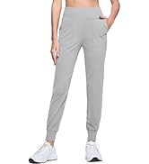 MAGCOMSEN Women's Joggers High Waisted Yoga Pants with Pockets Loose Leggings for Workout Athleti...