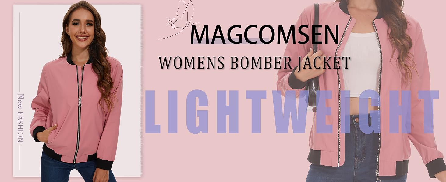 Women's Zip Casual Jackets Windproof Lightweight