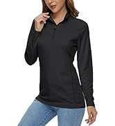 MAGCOMSEN Women's Shirts Long Sleeve 1/4 Zip UPF50+ UV Sun Protection Quick Dry Workout Hiking At...