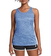 MAGCOMSEN Women's Workout Tank Tops Quick Dry Sleeveless Running Athletic Shirts Moisture Wicking...