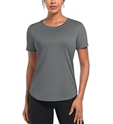MAGCOMSEN Women's UPF 80+ Short Sleeve T Shirts Quick Dry Breathable Athletic Workout Gym Tops wi...