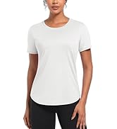 MAGCOMSEN Women's UPF 80+ Short Sleeve T Shirts Quick Dry Breathable Athletic Workout Gym Tops wi...