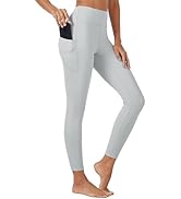 MAGCOMSEN Women's High Waisted Workout Leggings with Pockets Tummy Control 7/8 Yoga Pants Stretch...