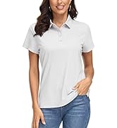 MAGCOMSEN Women's Polo Shirts UPF 50+ Sun Protection 4 Buttons Casual Work Quick Dry Short Sleeve...