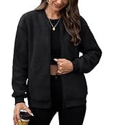 MAGCOMSEN Women's Sherpa Fleece Jacket Long Sleeve Fuzzy Comfy Fall Coat Bomber Zip Up Winter Jac...