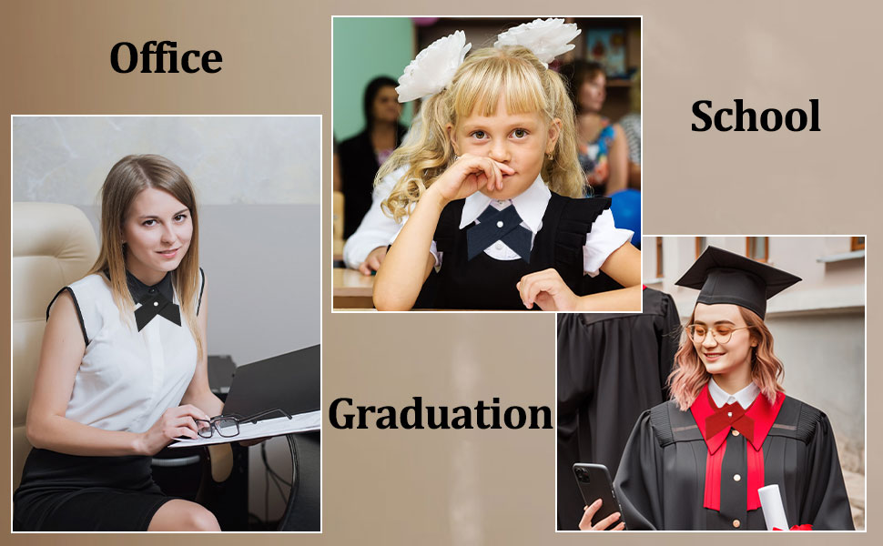 cross bow tie suitable for girls boys women school grauation office